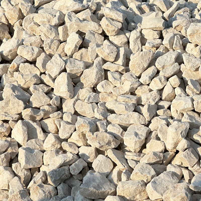 Enrochement calcaire blanc 60/200 pour soutènement et décoration